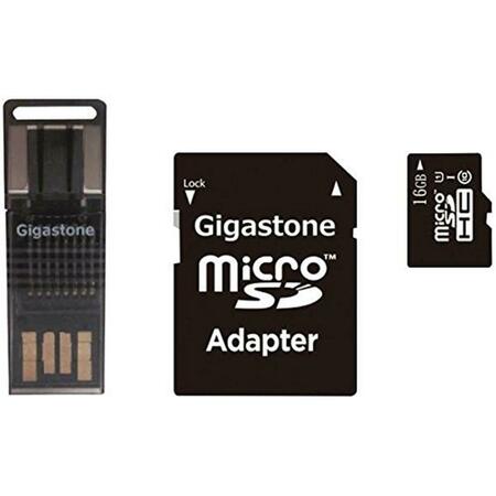 GIGASTONE 16GB Micro SD Card PRM 4 GS-4IN1600X16GB-R